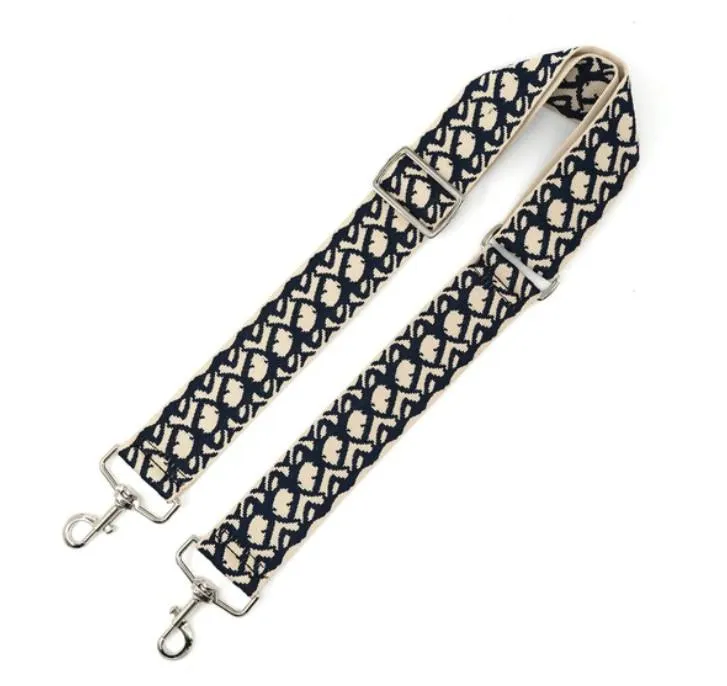 Navy Printed Purse Strap